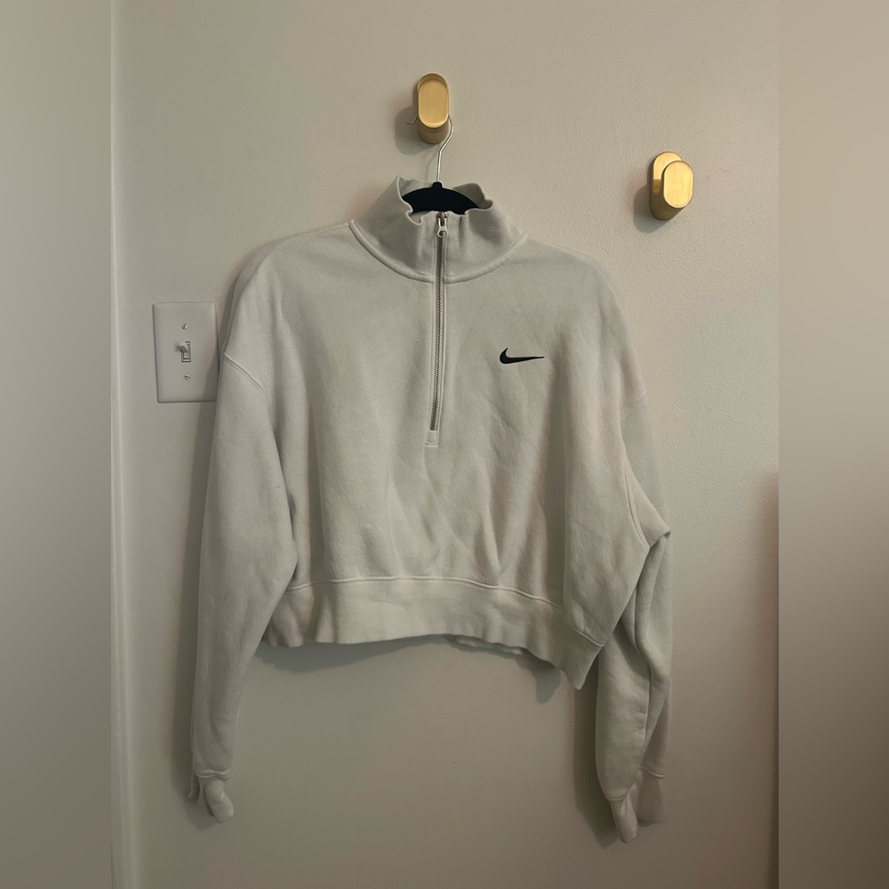 White Nike Quarter Zip